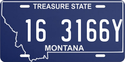 MT license plate 163166Y