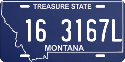MT license plate 163167L