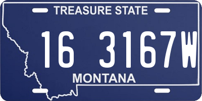 MT license plate 163167W