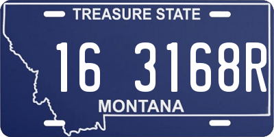 MT license plate 163168R