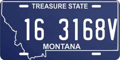 MT license plate 163168V
