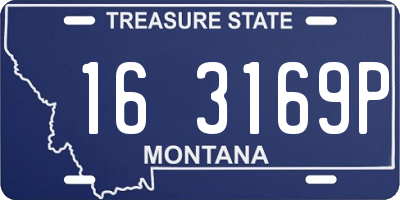 MT license plate 163169P