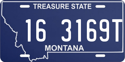 MT license plate 163169T