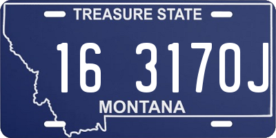 MT license plate 163170J
