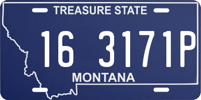 MT license plate 163171P