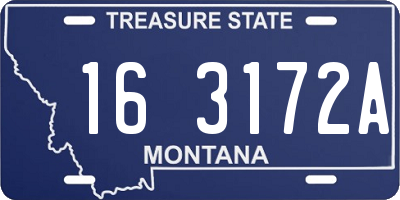 MT license plate 163172A