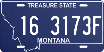 MT license plate 163173F