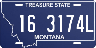 MT license plate 163174L