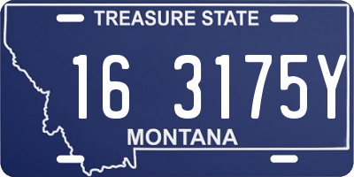 MT license plate 163175Y