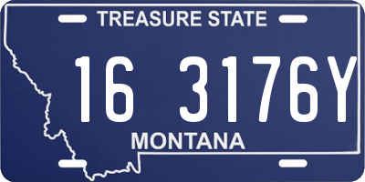MT license plate 163176Y