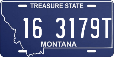 MT license plate 163179T