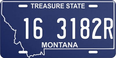 MT license plate 163182R