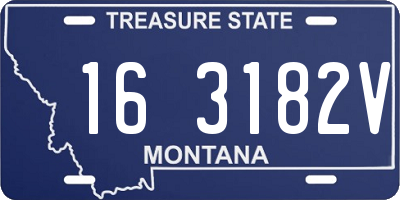 MT license plate 163182V