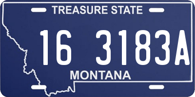 MT license plate 163183A