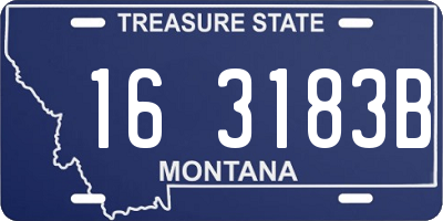 MT license plate 163183B