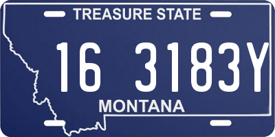 MT license plate 163183Y