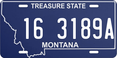 MT license plate 163189A