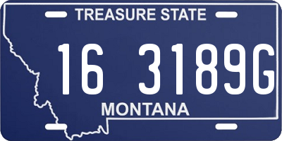 MT license plate 163189G