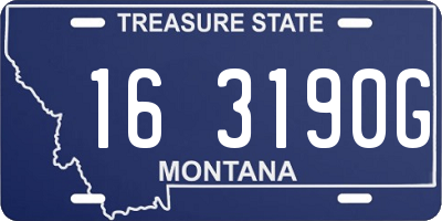 MT license plate 163190G