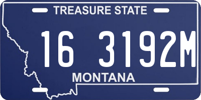 MT license plate 163192M
