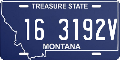 MT license plate 163192V