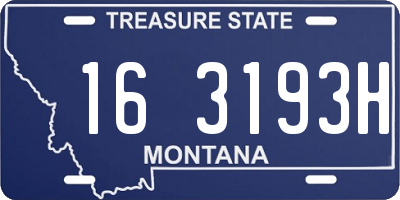 MT license plate 163193H