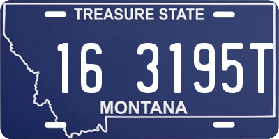 MT license plate 163195T