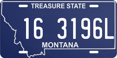 MT license plate 163196L