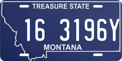 MT license plate 163196Y
