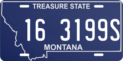MT license plate 163199S