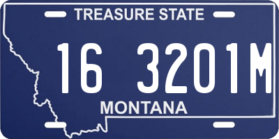 MT license plate 163201M