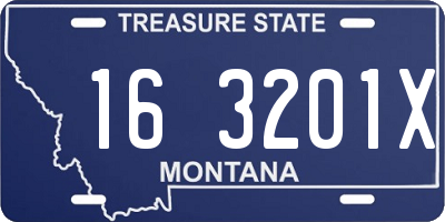 MT license plate 163201X