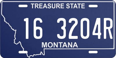 MT license plate 163204R