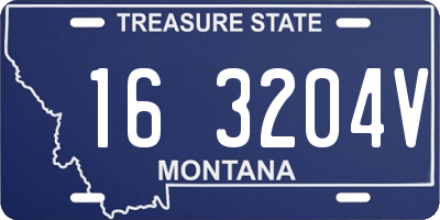 MT license plate 163204V