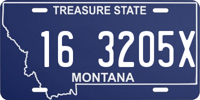 MT license plate 163205X