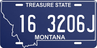 MT license plate 163206J