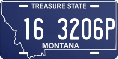 MT license plate 163206P