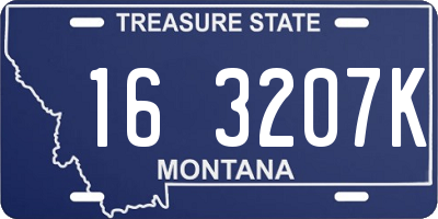 MT license plate 163207K