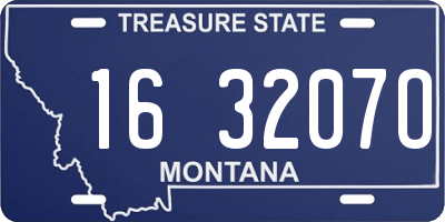 MT license plate 163207O