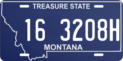 MT license plate 163208H