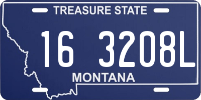 MT license plate 163208L