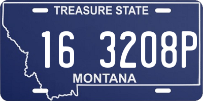 MT license plate 163208P