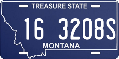 MT license plate 163208S