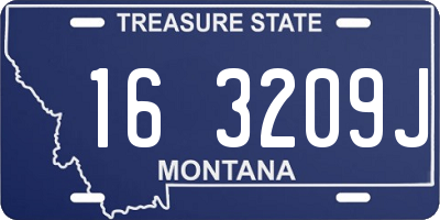 MT license plate 163209J