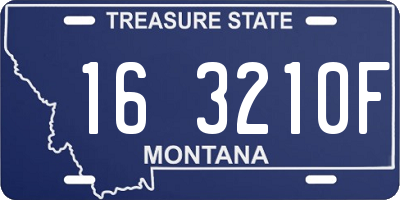 MT license plate 163210F