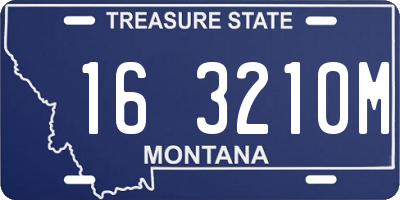 MT license plate 163210M
