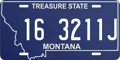 MT license plate 163211J