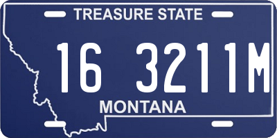MT license plate 163211M