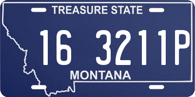 MT license plate 163211P