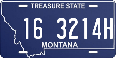 MT license plate 163214H